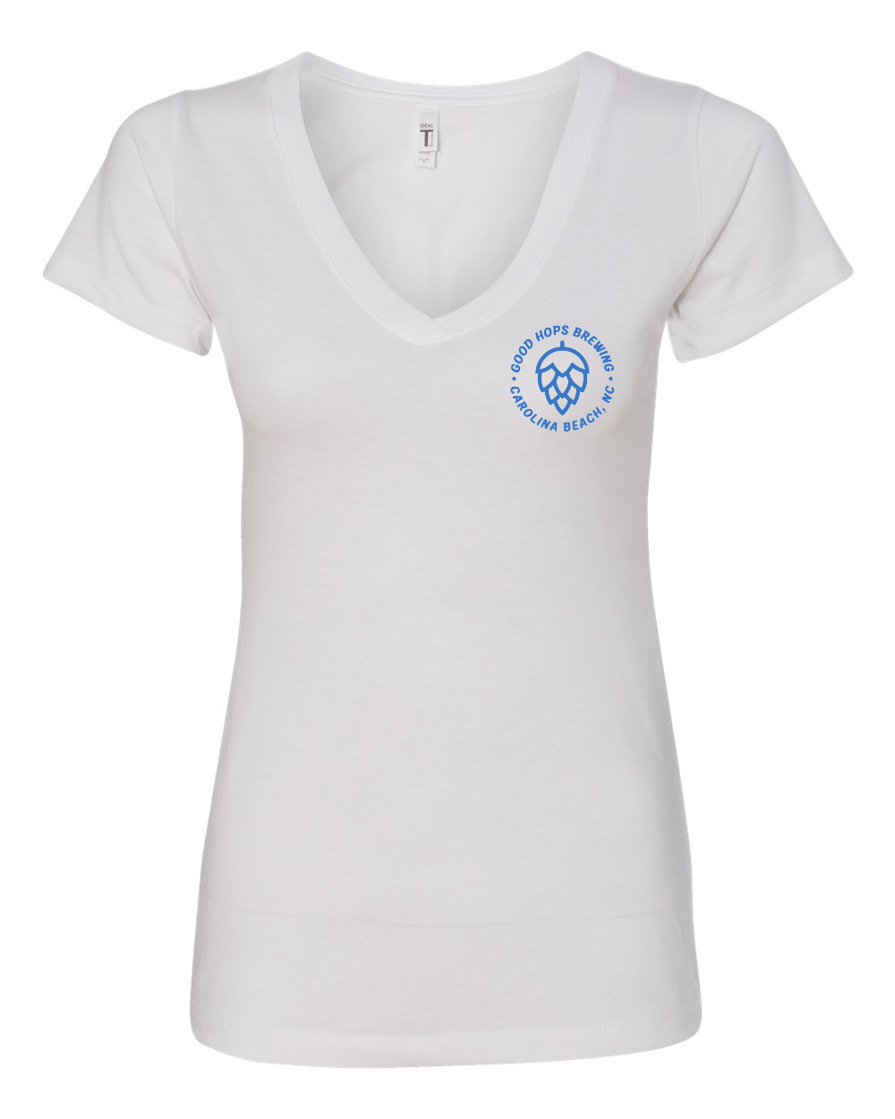 Good Hops Blue Round Women's V-Neck T-shirt