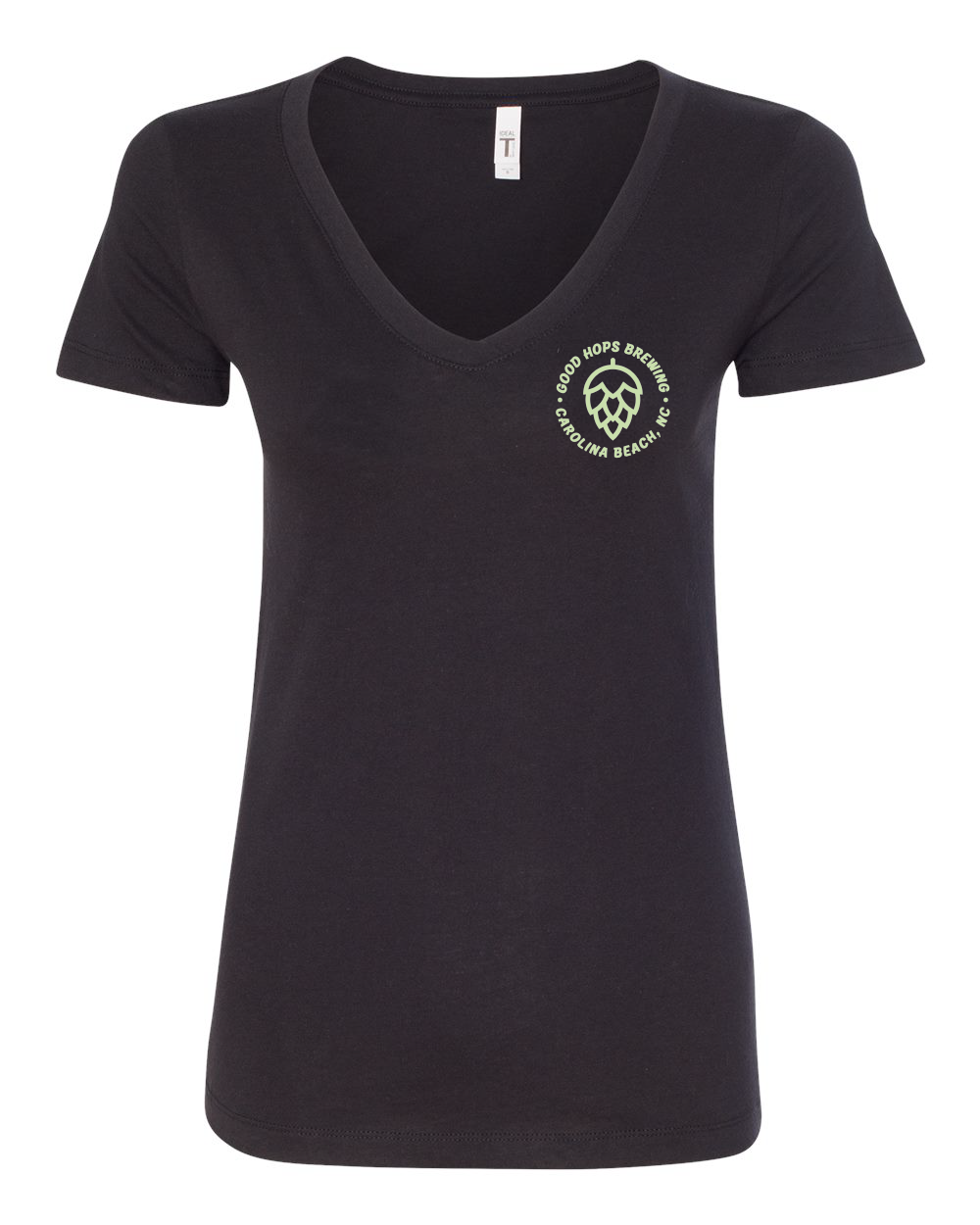 Good Hops Horizon Black Women's V-Neck T-shirt