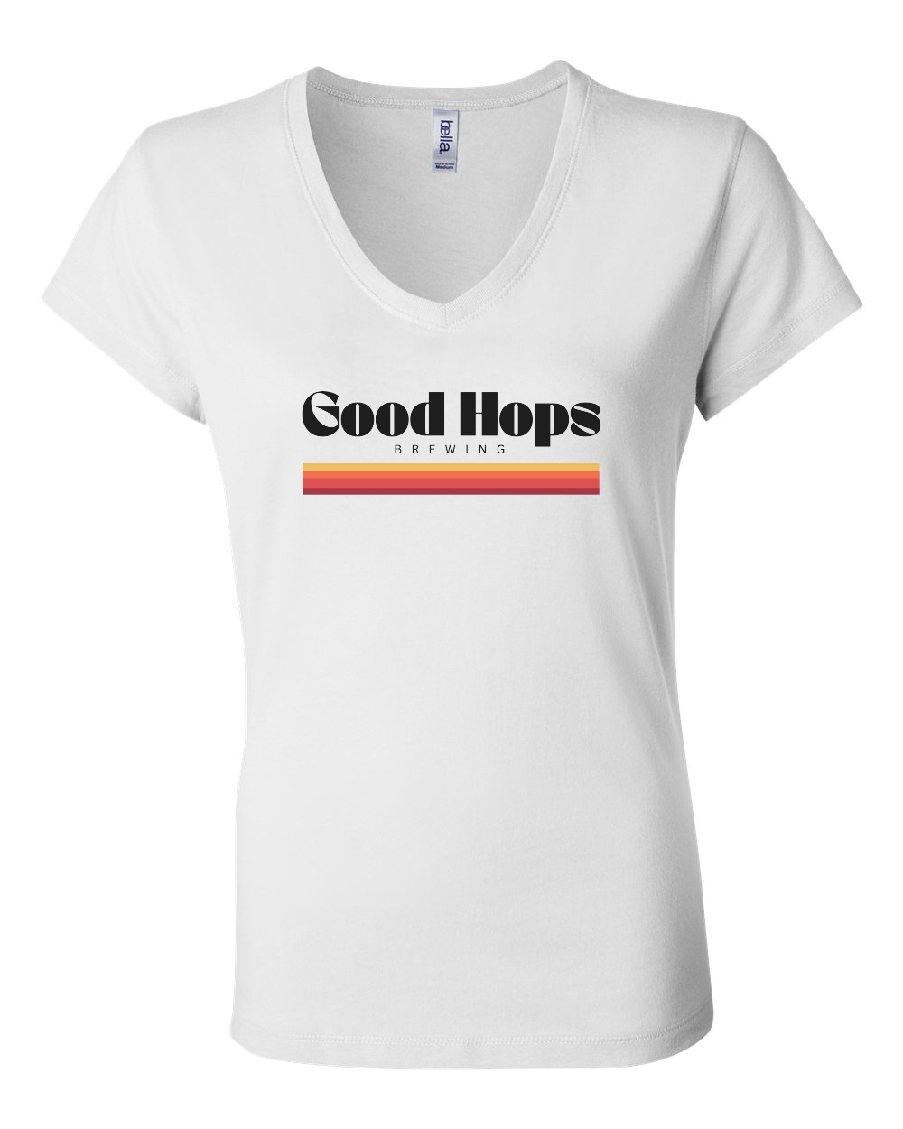 Good Hops Stripe Women’s Jersey V-Neck Tee - 6005