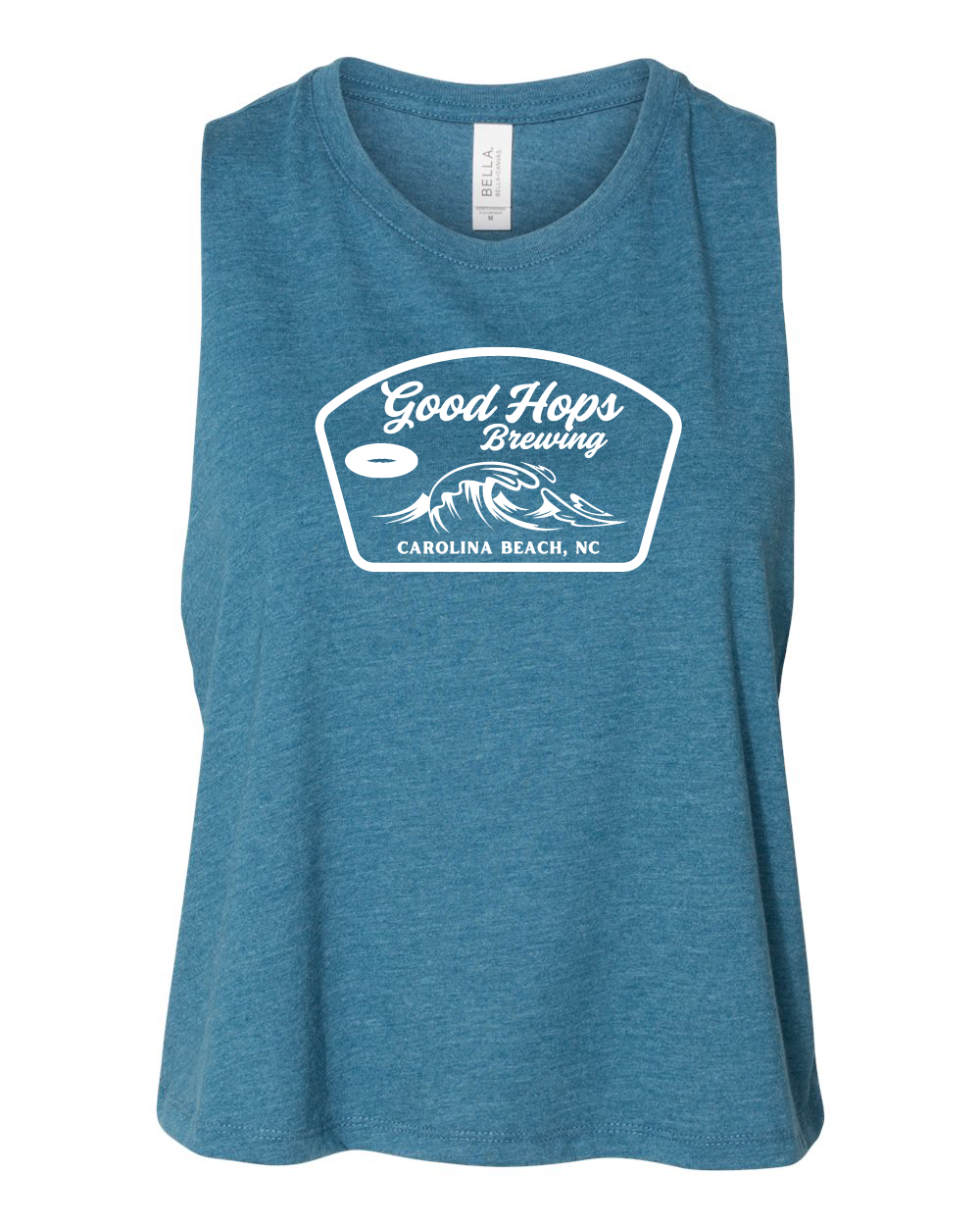 Good Hops Wave Women's Racerback Crop Tank - 6682